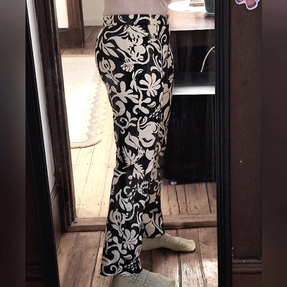 RALPH LAUREN | Black/CreamFloral Pants